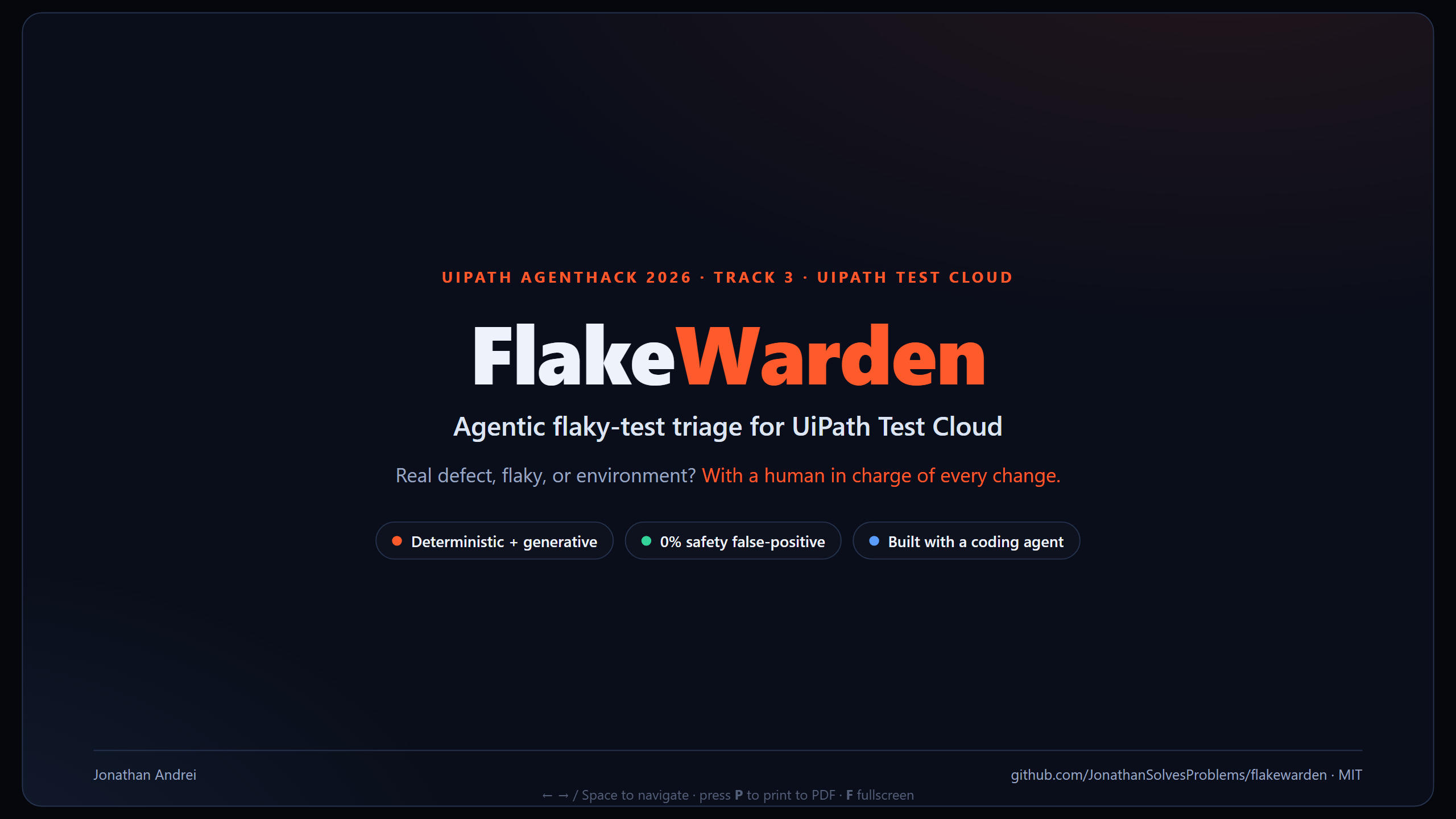 FlakeWarden : triage agentique des tests instables avec un taux de faux positifs côté sécurité de 0 %, sur UiPath Maestro