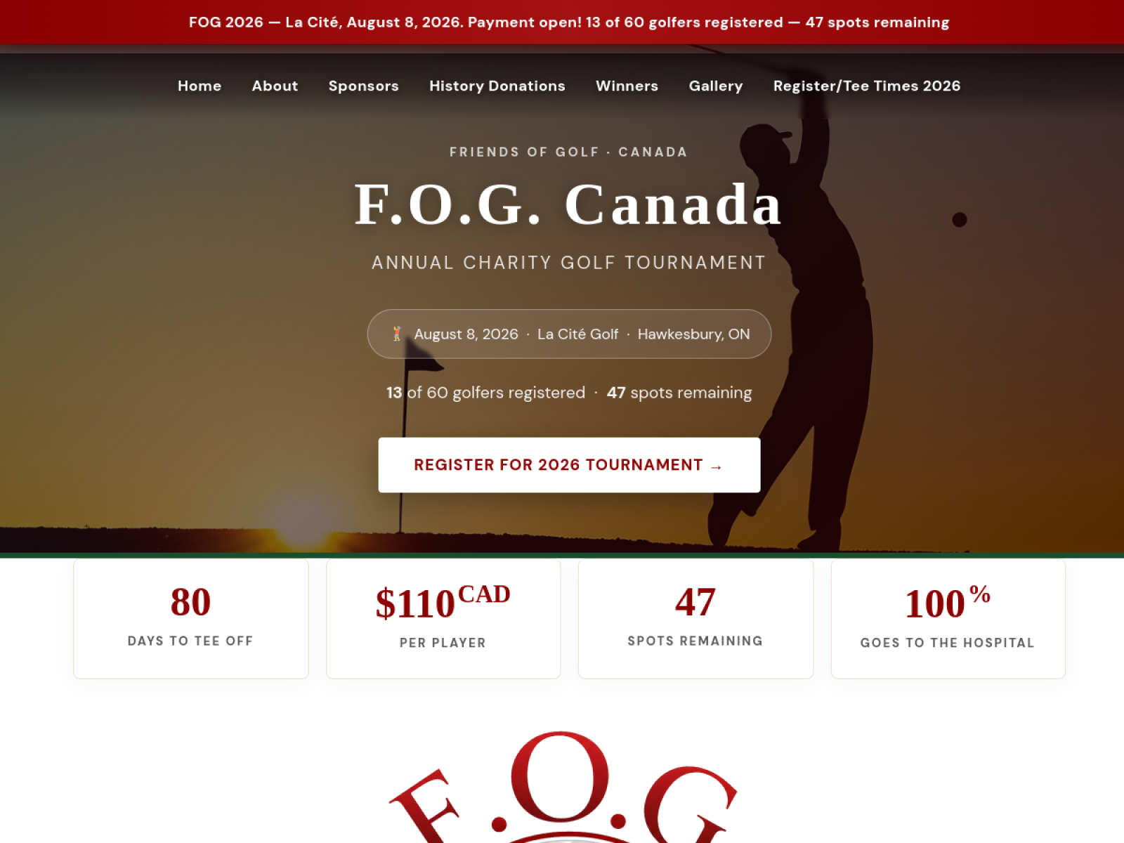 Fog Canada: Friends of Golf Charity Tournament Site